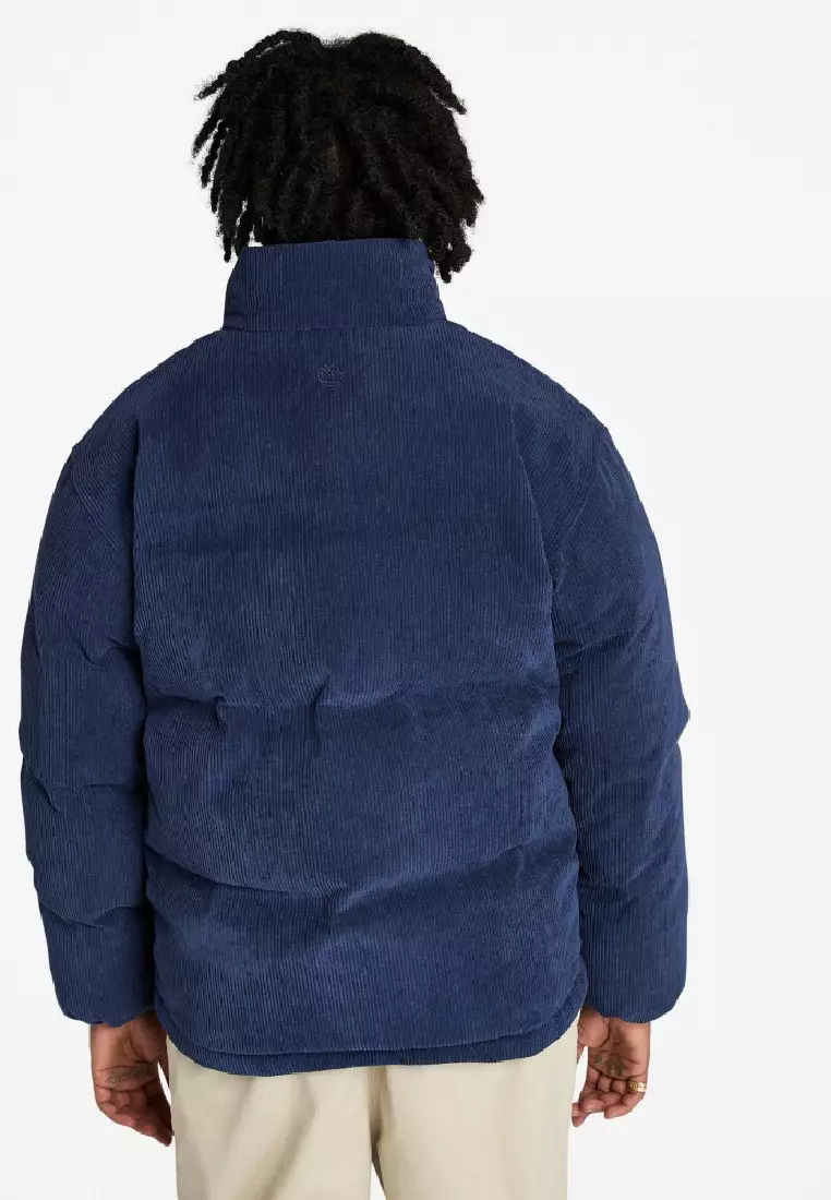 男款燈芯絨防水羽絨外套