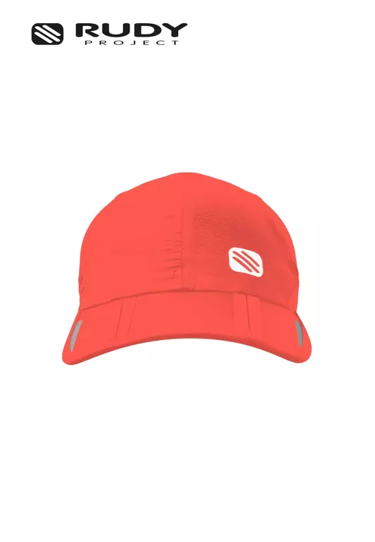 Emblem Logo Foldable Cap in Orange Fluo