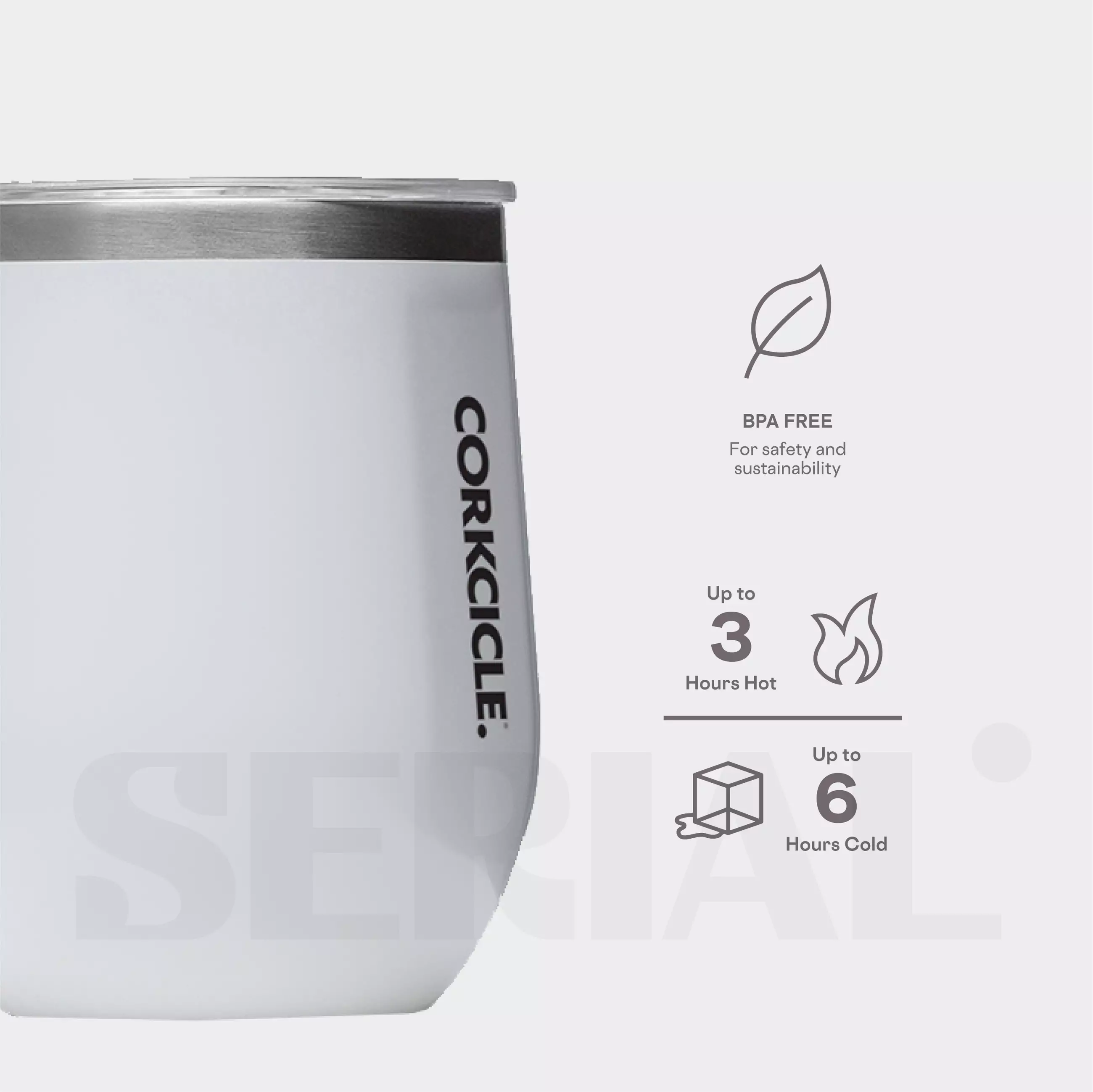 CORKCICLE® Stemless 12oz - Classic White