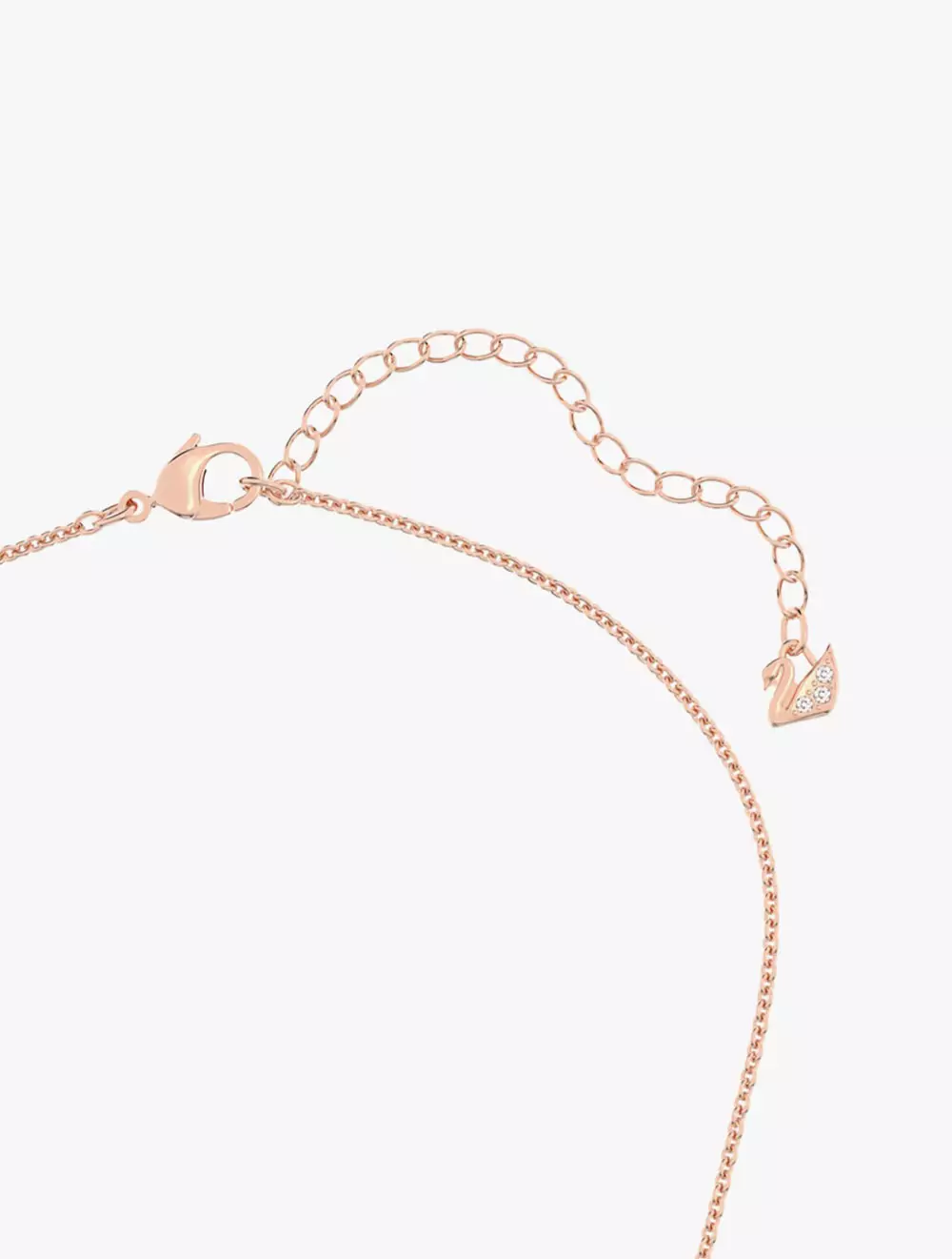 Angelic Square Necklace, Square Cut, White, Rose Gold-Tone Plated