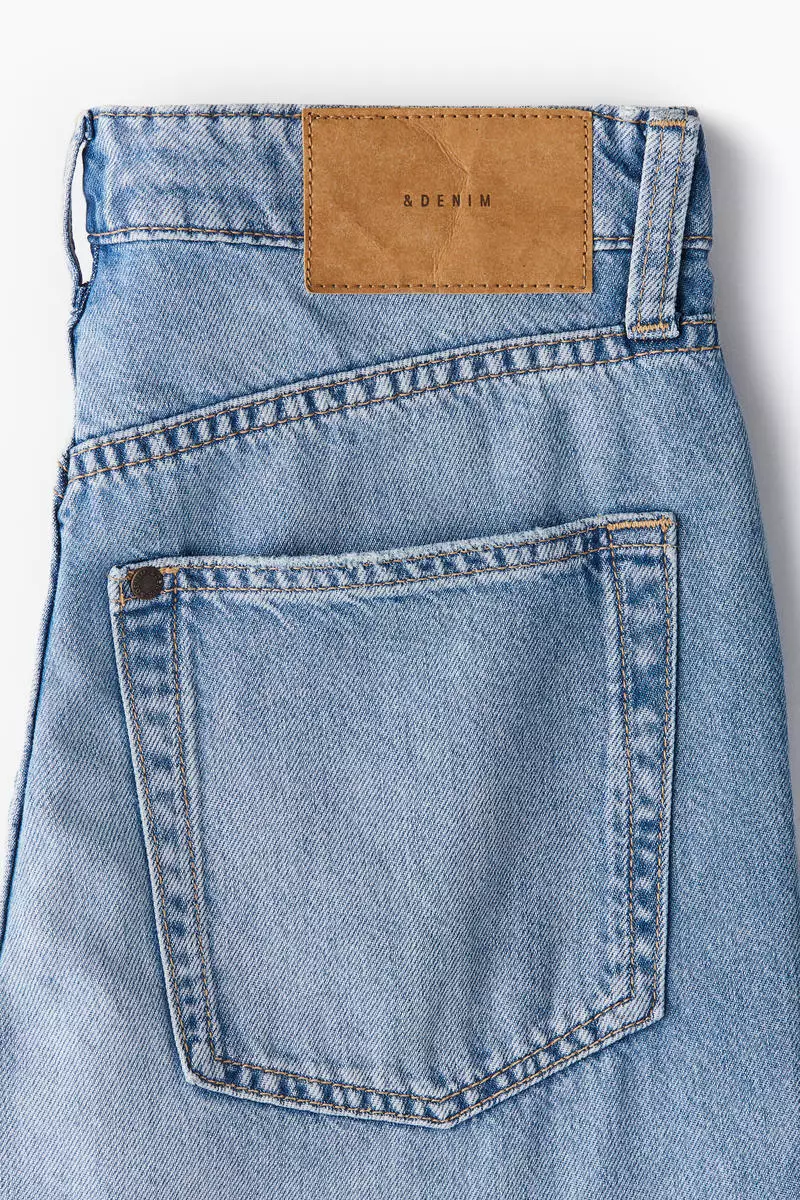 H&m Recycle Blue Jeans H&M Loose Straight High Jeans