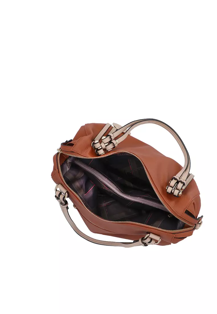 Urban Aura Top Handle Bag - Brown