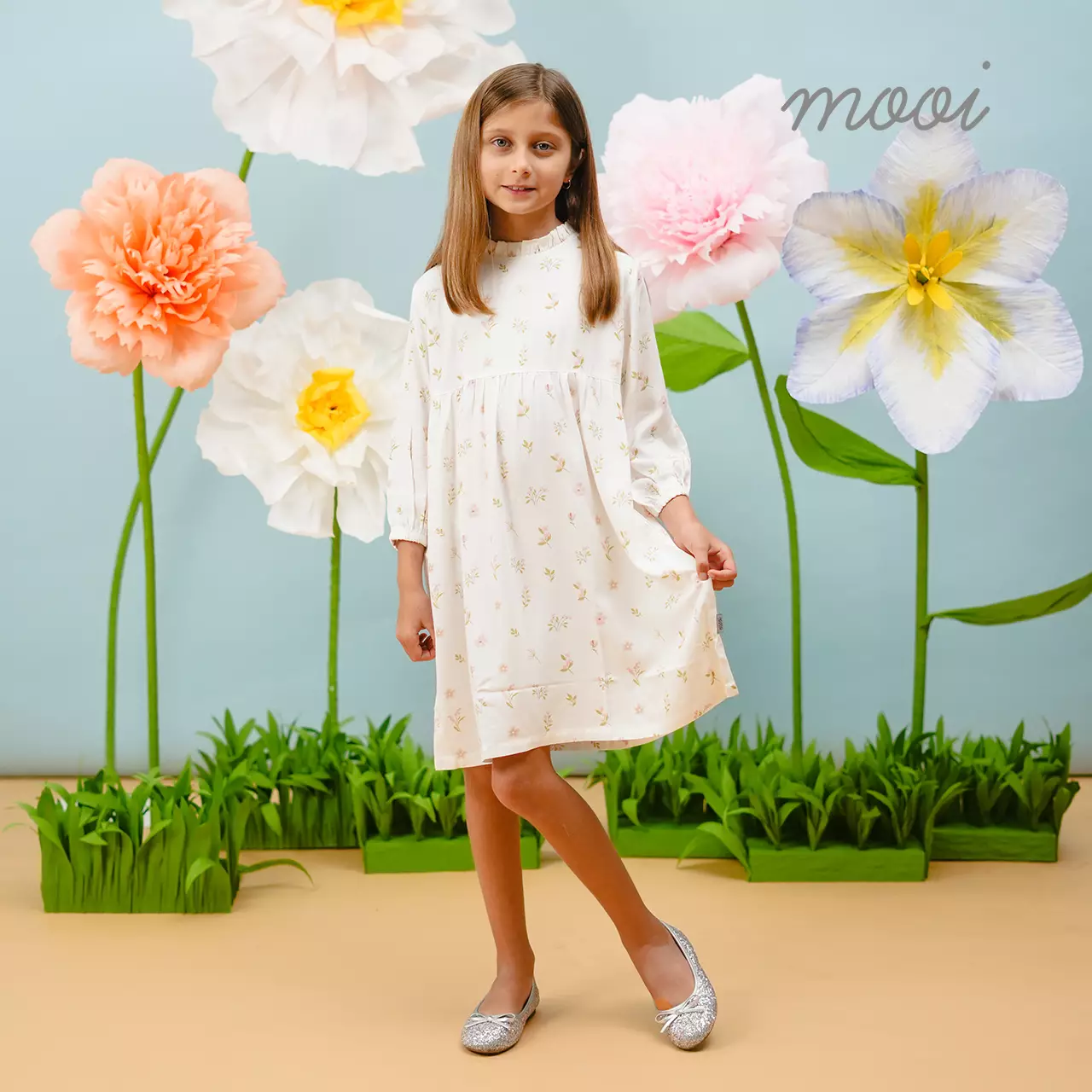 Mooi Dress Anak Perempuan Kyna Dress - Baby Blue