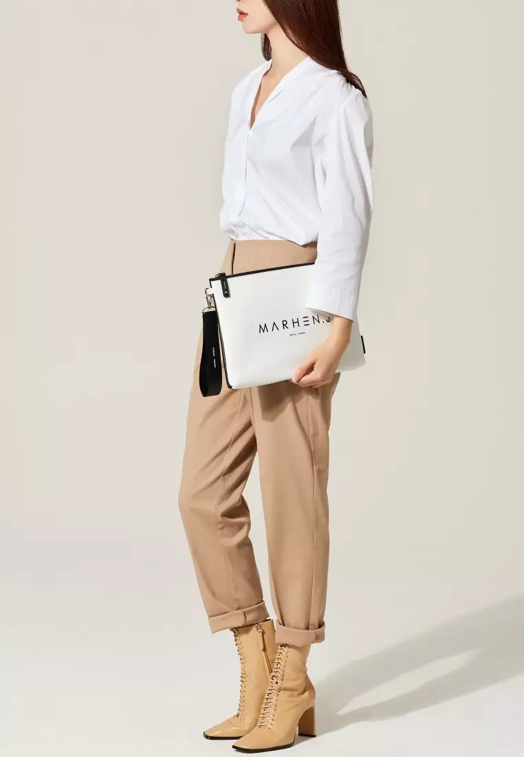 JACKY Vegan Leather White Black