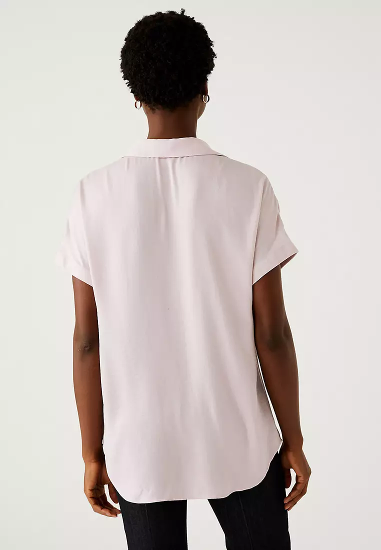 Satin Popover Blouse