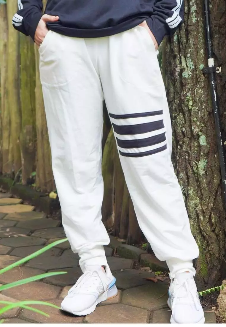 Reza Sporty Set - Setelan Training Olahraga [Hitam- Putih]