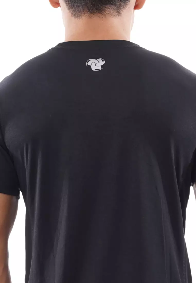 Tiento Kaos Dry Fit Men Black Baju Olahraga Lari Pria