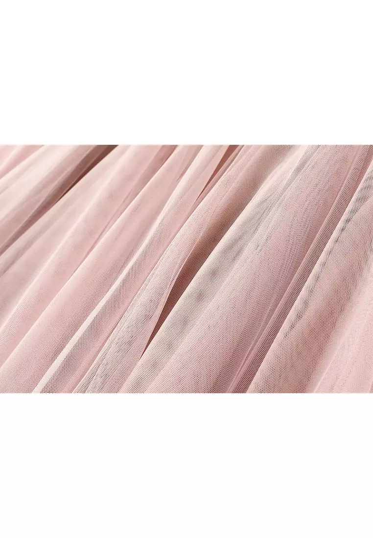 High Waist Slim Mesh Maxi Skirt AF8859