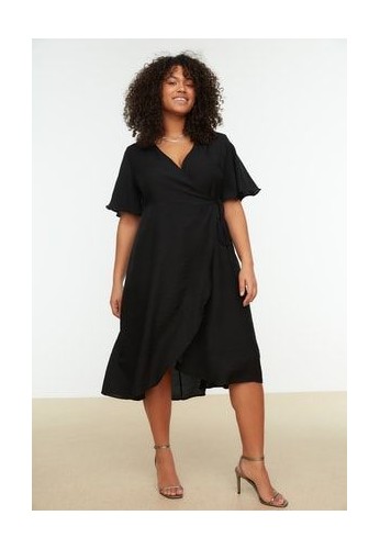 plus size v neck dresses