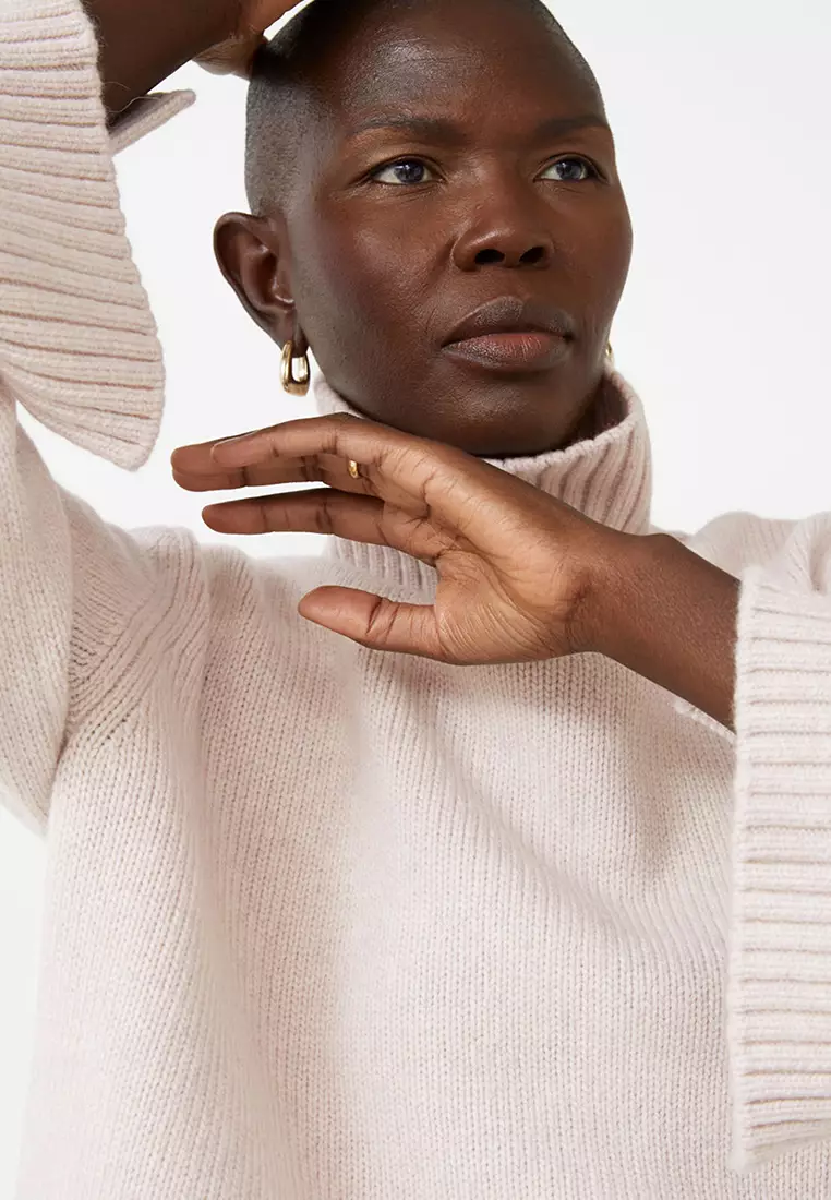 Cashmere white jumper hotsell