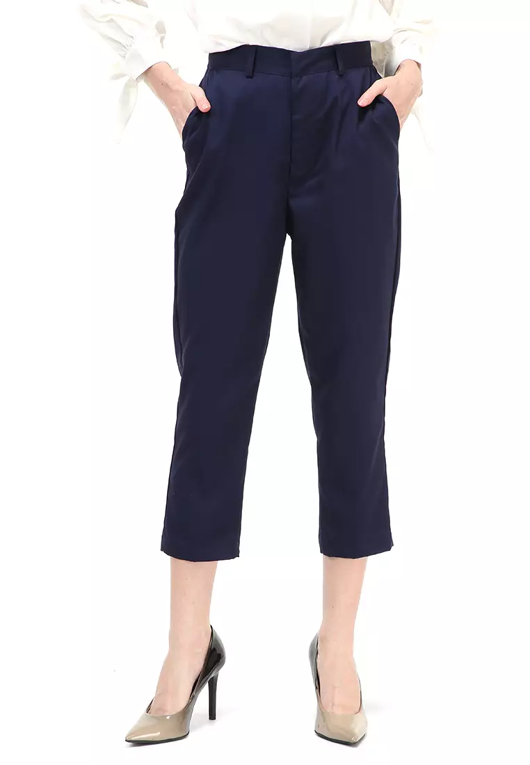 Chena Long Pants Celana Panjang Bawahan Wanita Premium Quality - Navy
