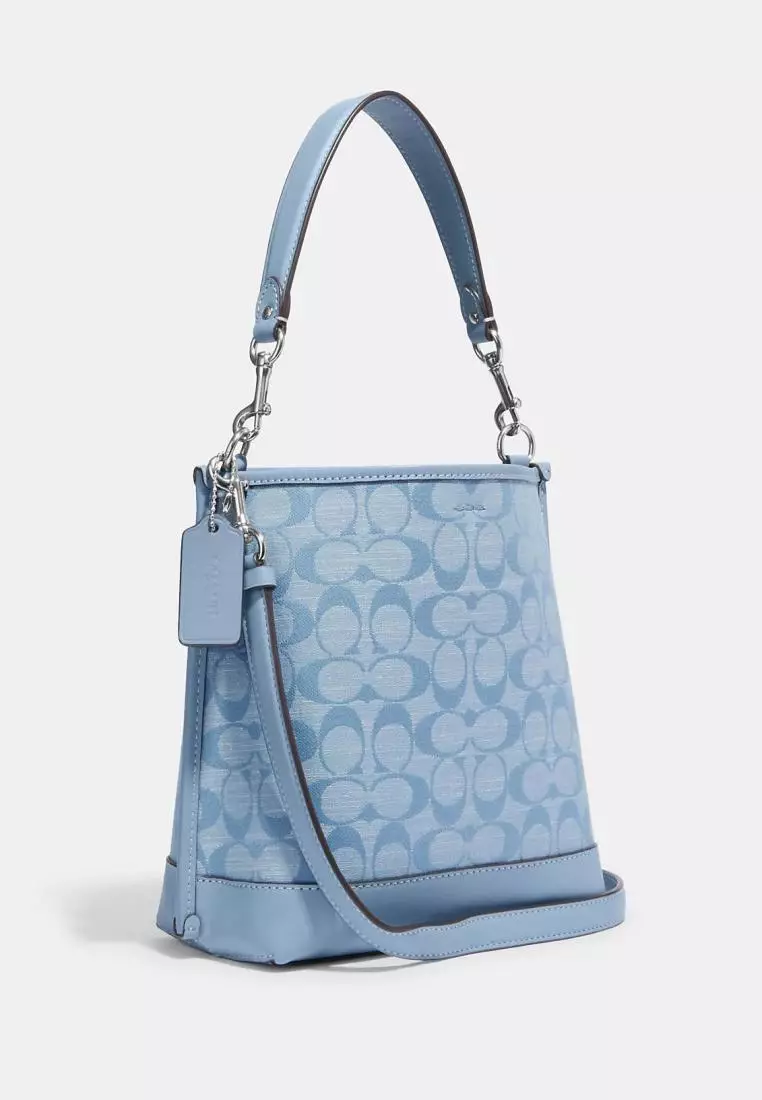 Jual Coach Coach Mollie Bucket Bag 22 In Signature Chambray Cornflower ...