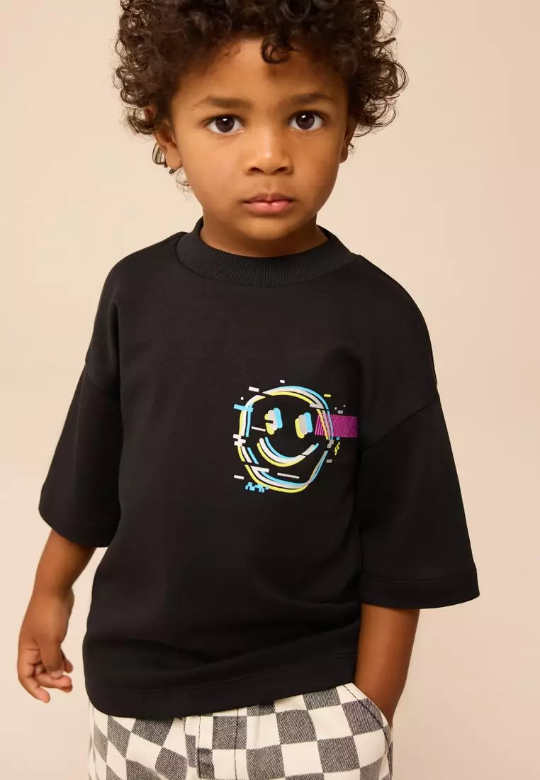 Short Sleeve Back Print 100% Cotton T-Shirt