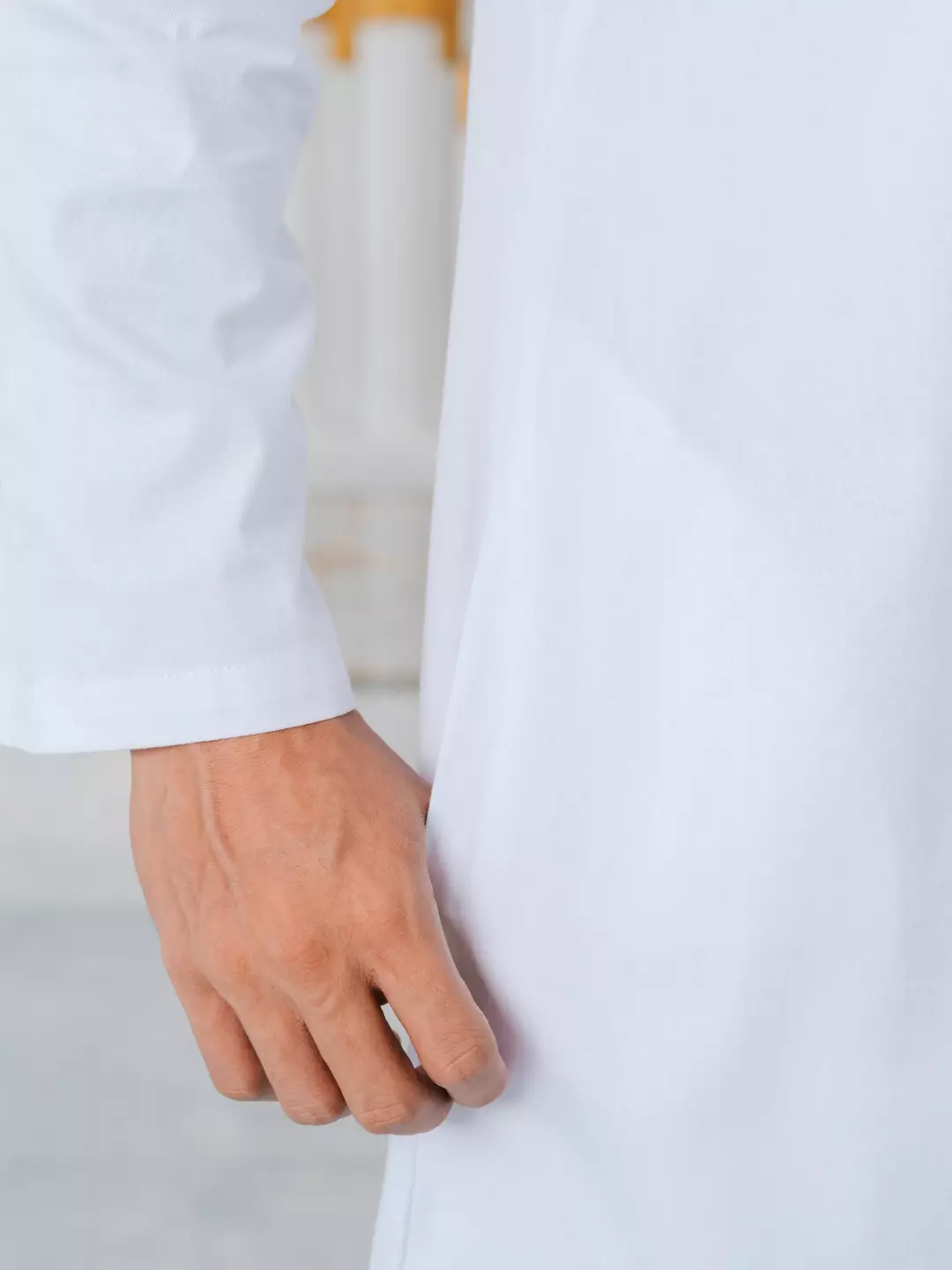 Adyatma Baju Koko Jubah Gamis Pria COTTON COMBED TWILL White Regular Fit Baju Muslim Pria Lengan Panjang