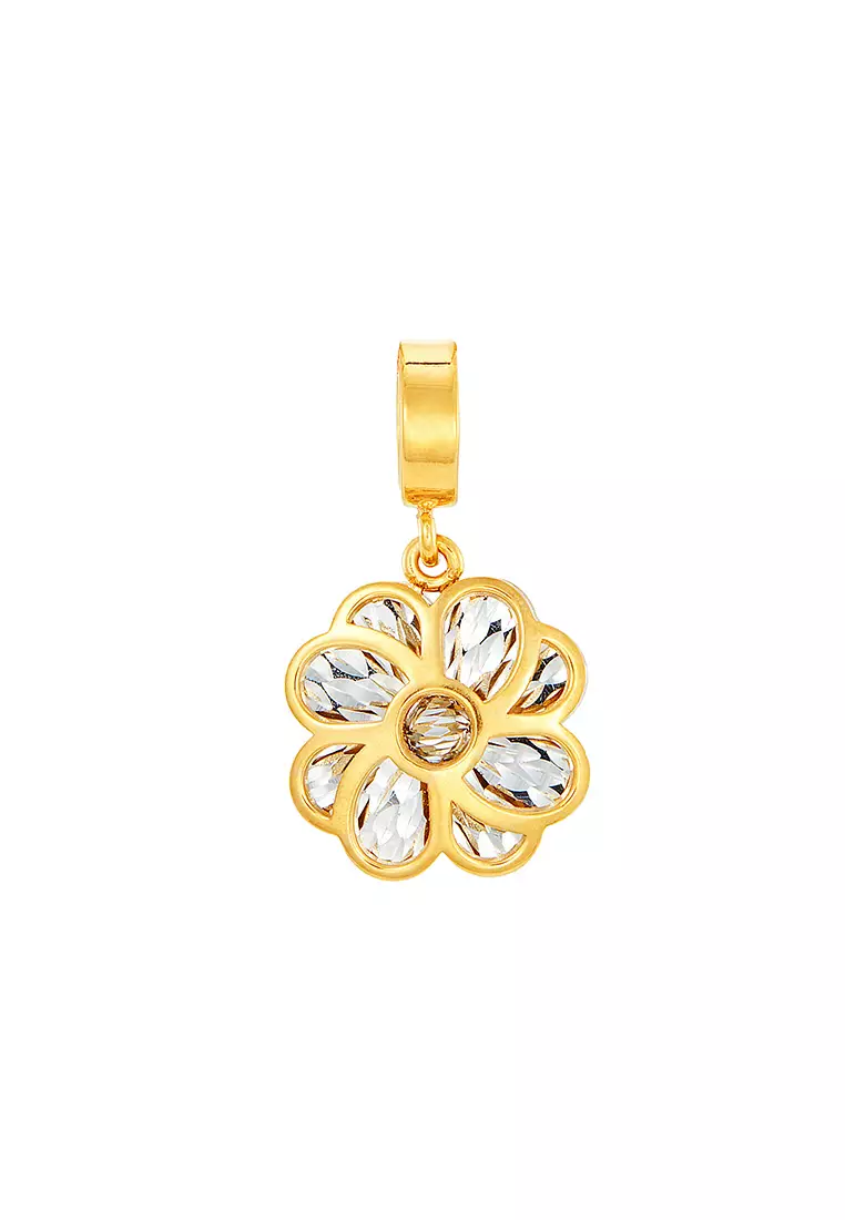 White gold chain best sale with yellow gold pendant