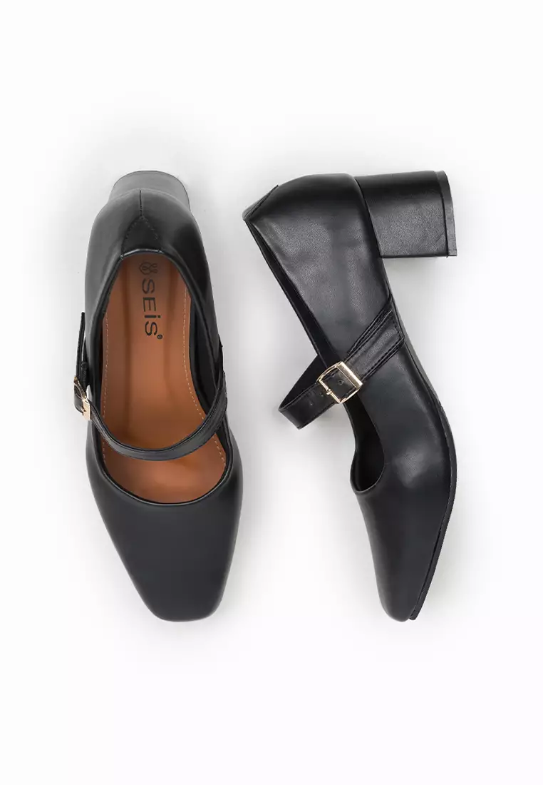 SEIS Rasy Sepatu Wanita Heels 5 cm - BLACK