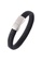 Kings Collection black Faux Leather Magnetic Bracelet (Circumference 18.5cm) (KJBR16022) E45DBAC9D265F4GS_1