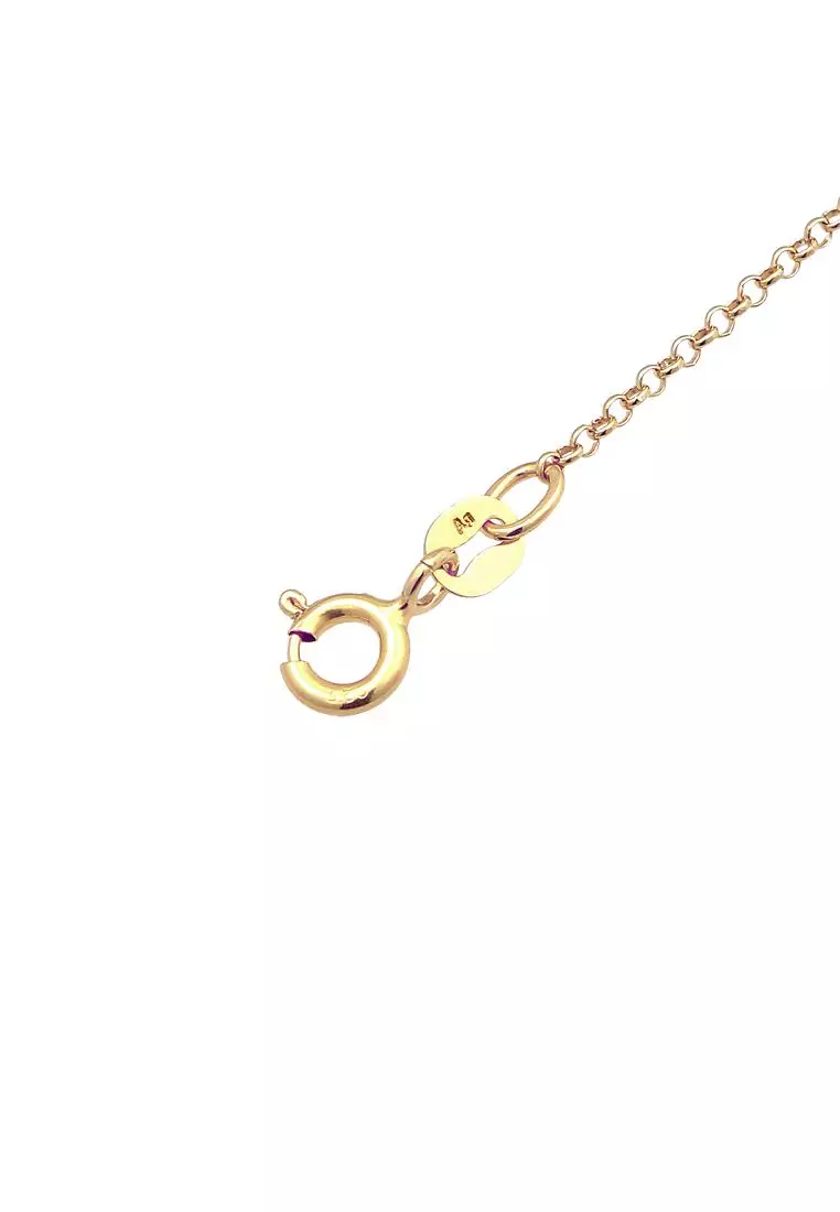 Gelang Perhiasan Perak 925 Wanita Pendant Letter S Basic Gold Plated