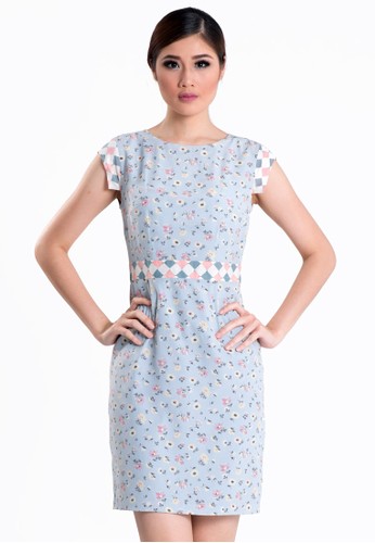 Short Sleeve Polyester Print Dress