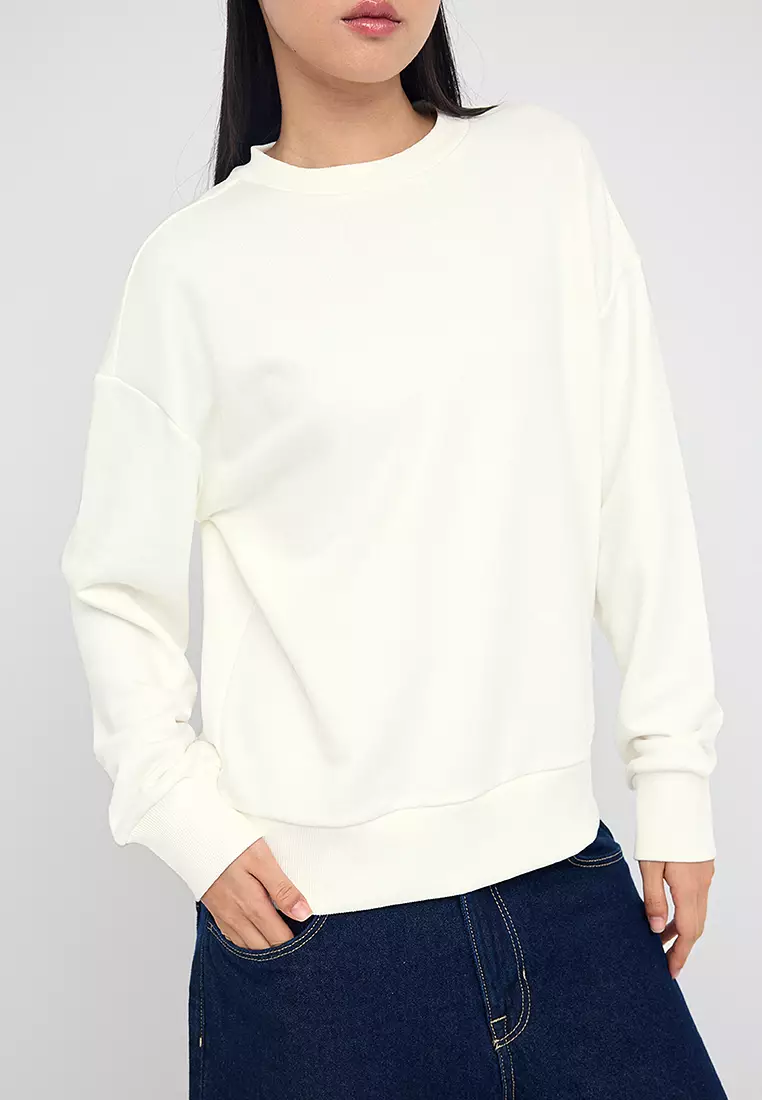 Round Neck Knitted Sweatshirt