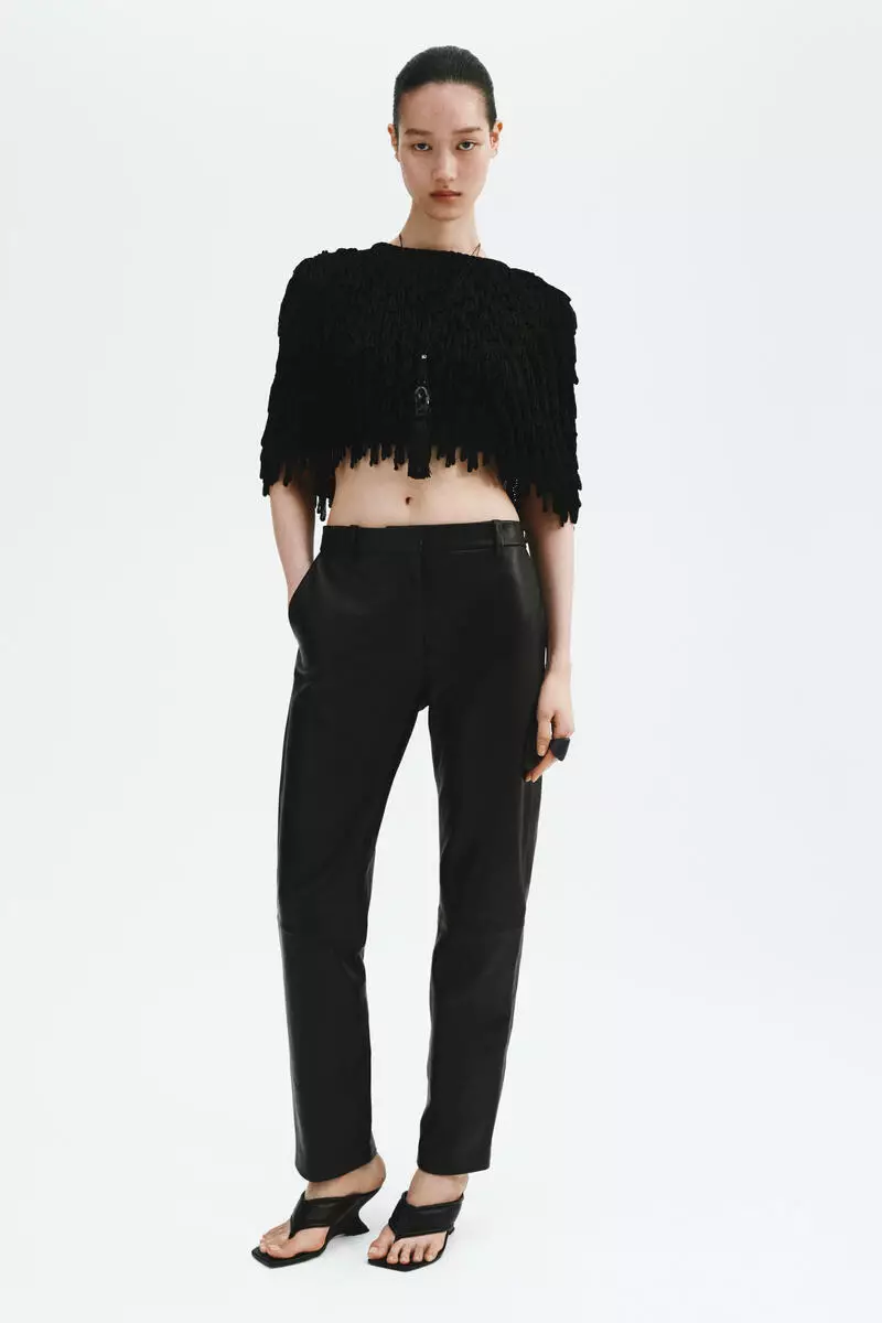 Buy H&M Fringed rib-knit cape 2026 Online | ZALORA