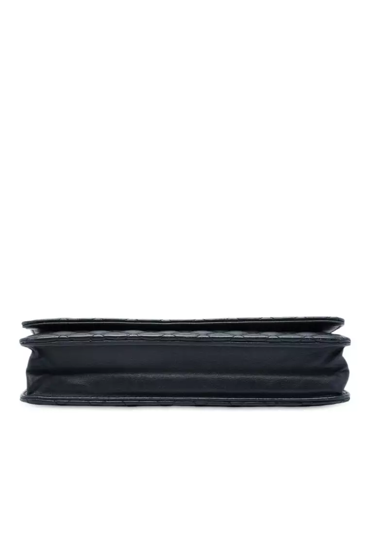 Pre-Loved Chanel Quilted Lambskin Crest Wallet On Chain