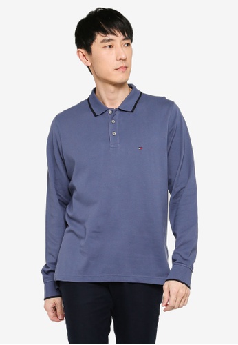 Tommy Hilfiger blue Basic Tipped Regular Long Sleeve Polo Shirt 156F8AA7E76C2DGS_1
