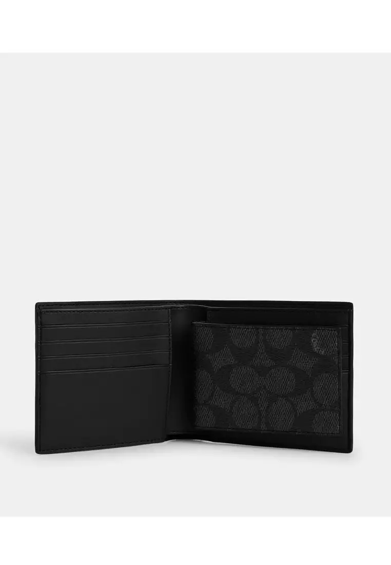 3 In 1 Wallet In Signature Canvas With Varsity Stripe