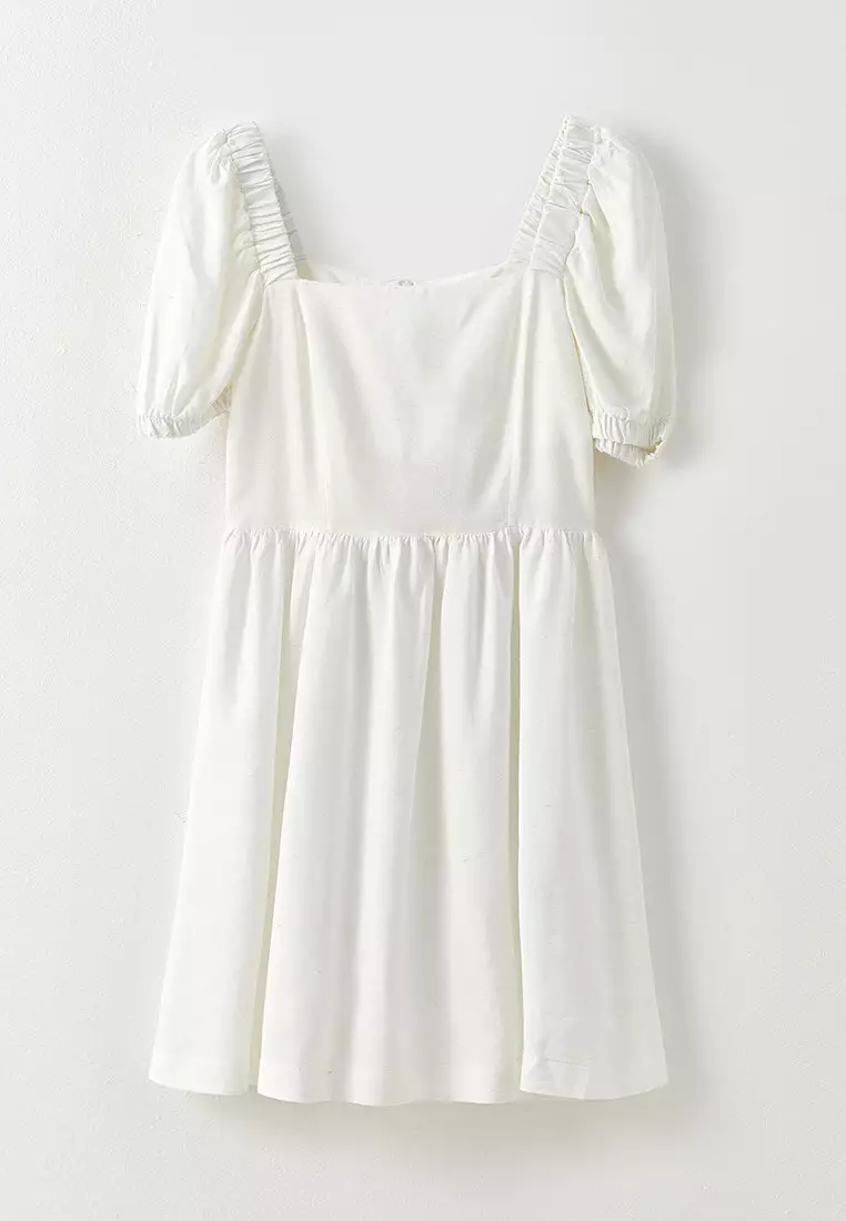 LC WAIKIKI Sweetheart Collar Straight Short Sleeve Women s