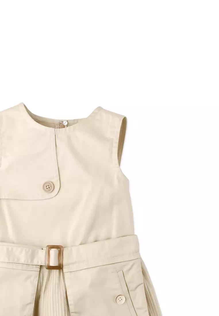 Lucile Dress with Pleated Skirt