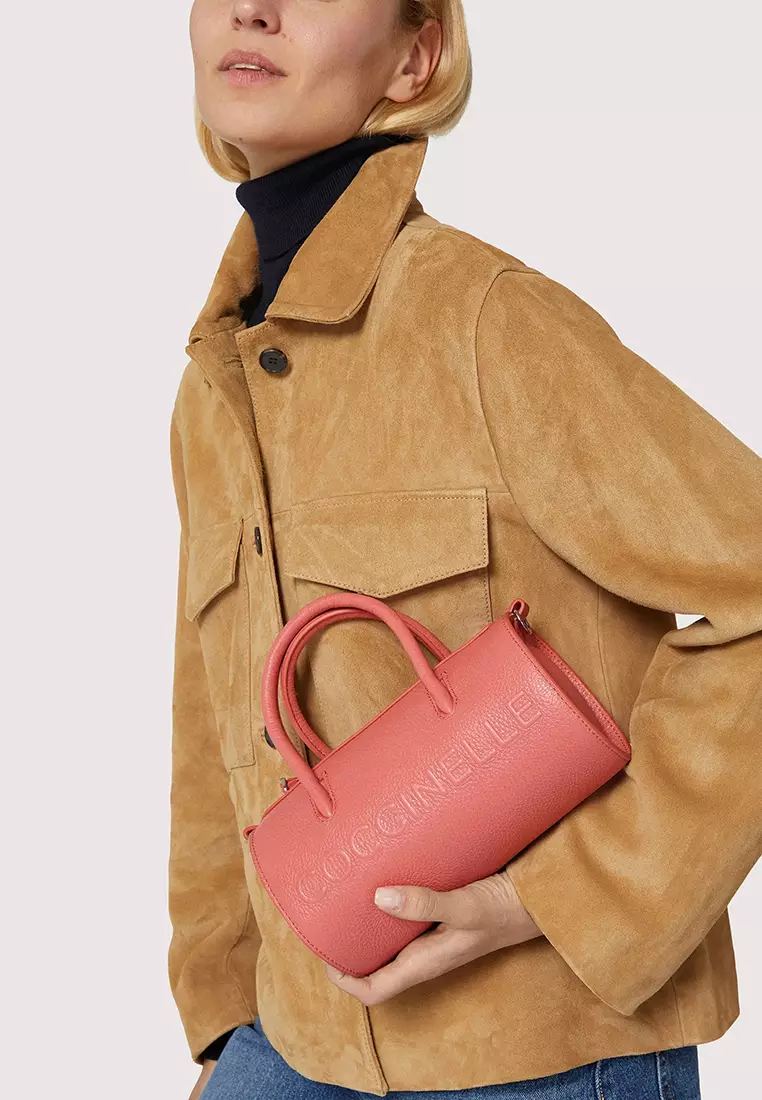 Myrtha Maxi Logo Medium Barrel Top-Handle Bag