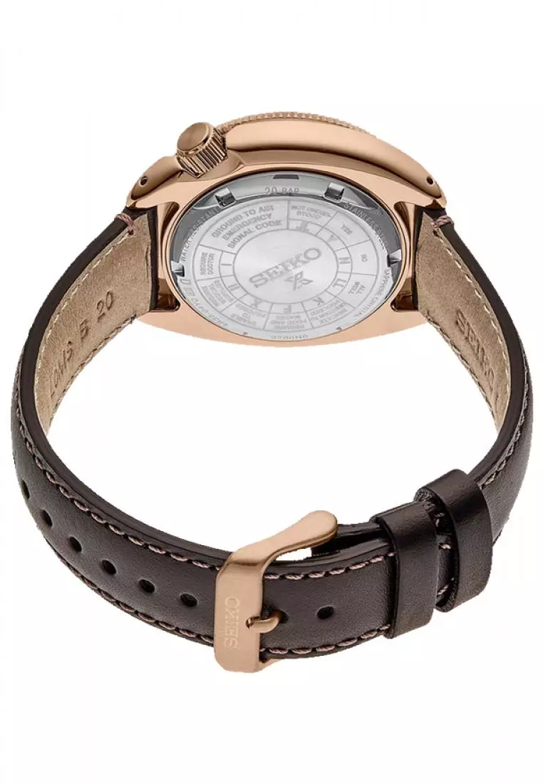 Jam Tangan Pria Seiko Prospex Land Tortoise Original Garansi Resmi SRPG18 SRPG18K1 Strap Brown Dial Brown Calfskin Automatic 200M