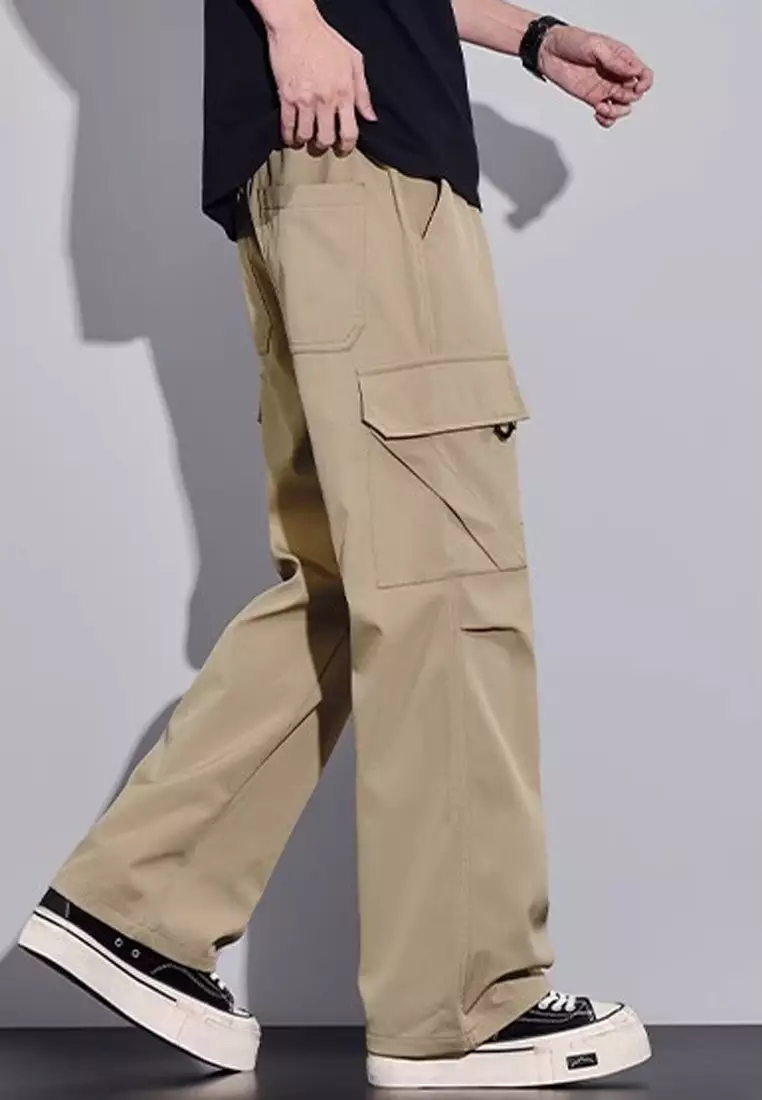 Drawstring Casual Cargo Trousers