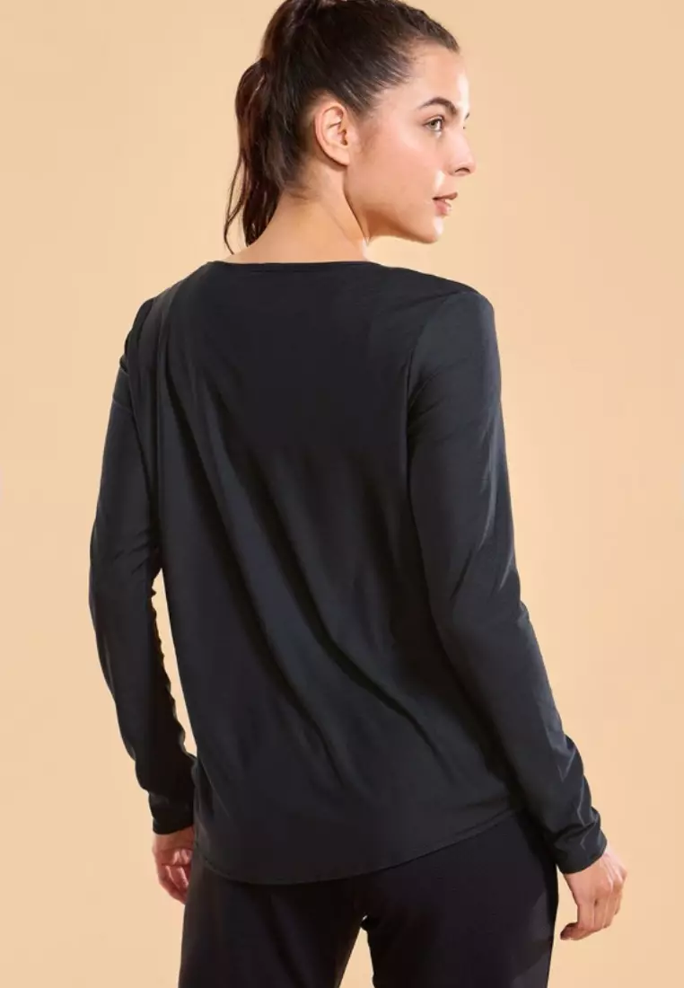 Energia Women's Quick-Dry Long Sleeve Gym Top - Lightweight, Breathable, Premium Fit