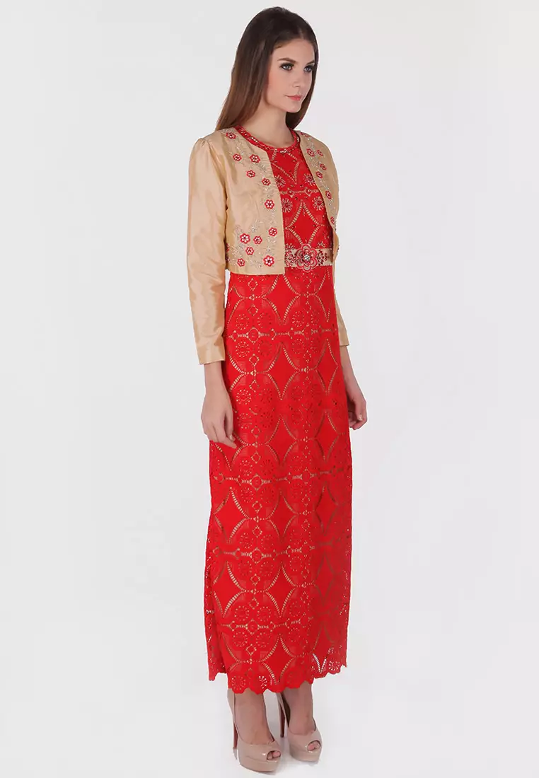 Bibiq Gamis Lace Rompi Tafeta