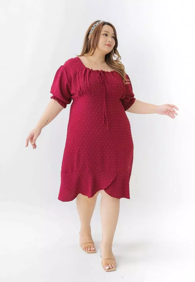 Plus Size Dress Clarissa Cherry Red