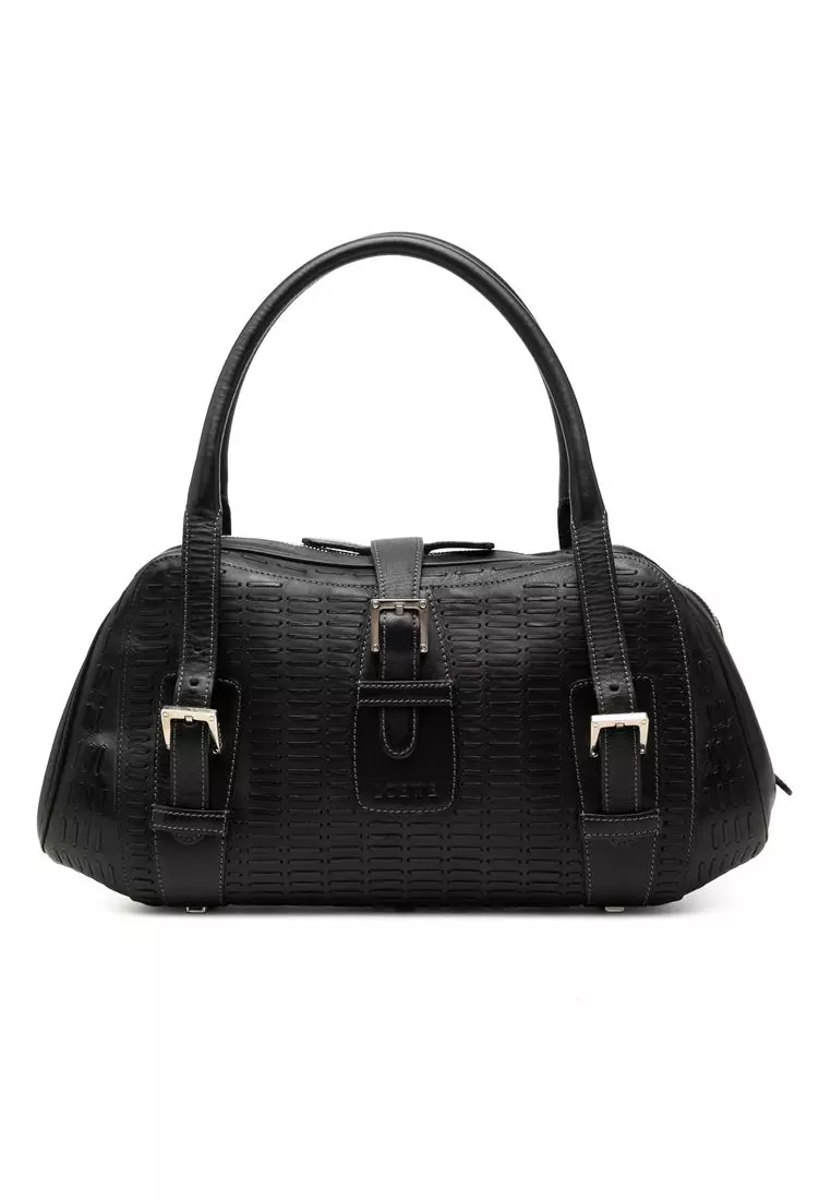 Pre-Loved Loewe Embossed Leather Senda Handbag