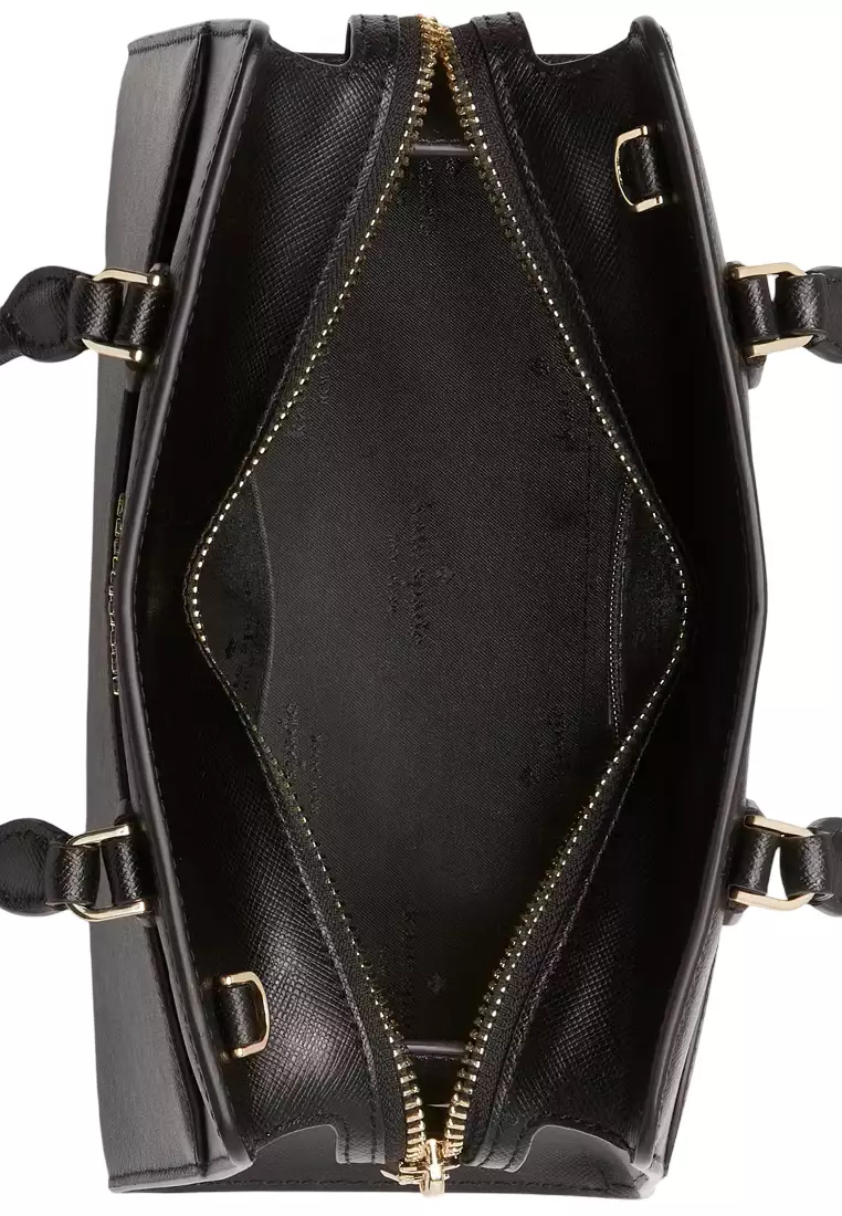 Kate Spade Madison Saffiano Leather Small Satchel Bag in Black kc437