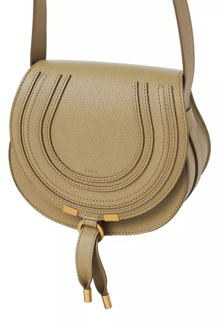 Small Marcie Saddle Crossbody Bag in Pottery Green
