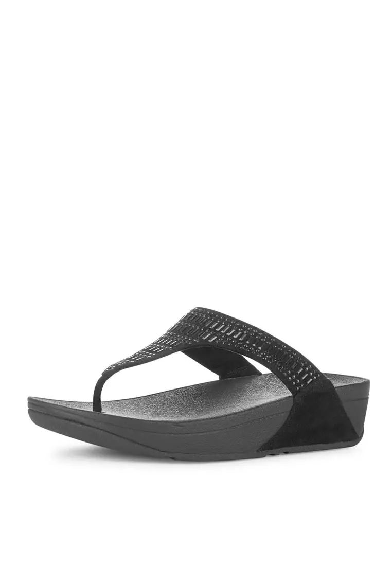 FitFlop INCASTONE Toe-Thong Sandals - Black (L84-001)