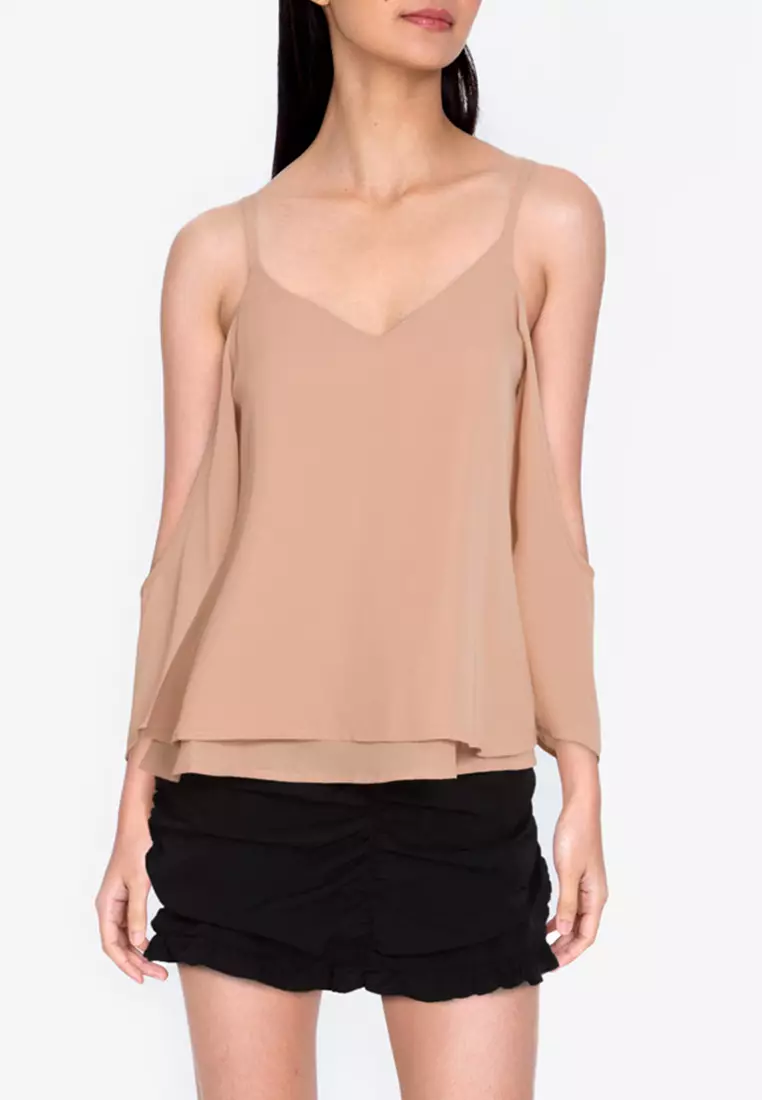 Bcbg cold shoulder top sales
