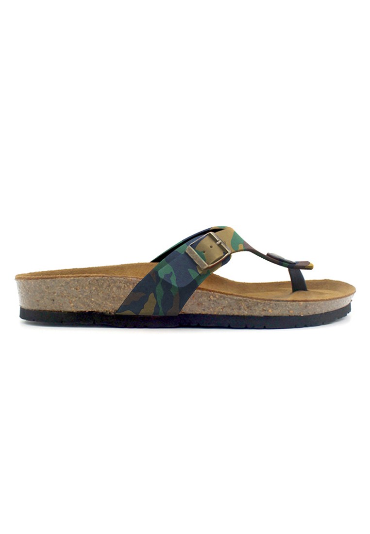 Prague - Camouflage Leather Sandals & Flip Flops