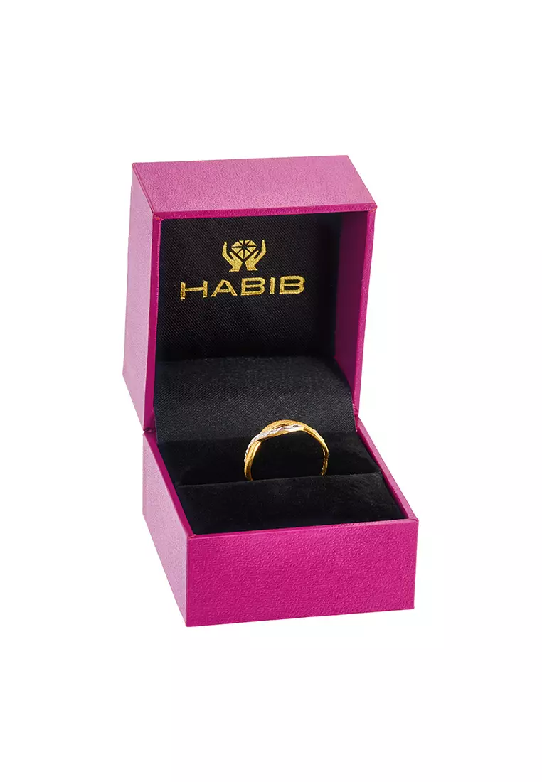 HABIB 916/22K Yellow and White Gold Ring EHR1780225