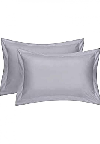 MOCOF grey Soft Light Grey Pillow Sham 2pcs 100% Tencel Solid Colour 1200TC VICTORIA YELLOW B482AHLEBA3042GS_1