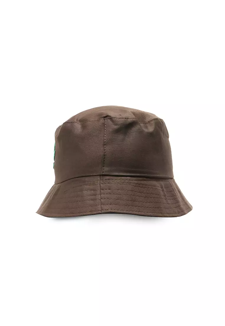 Zorke Bucket Hat Pria Casual Stylish Motive Leaf Comfortable Material Drill ORIGINAL - Green Army