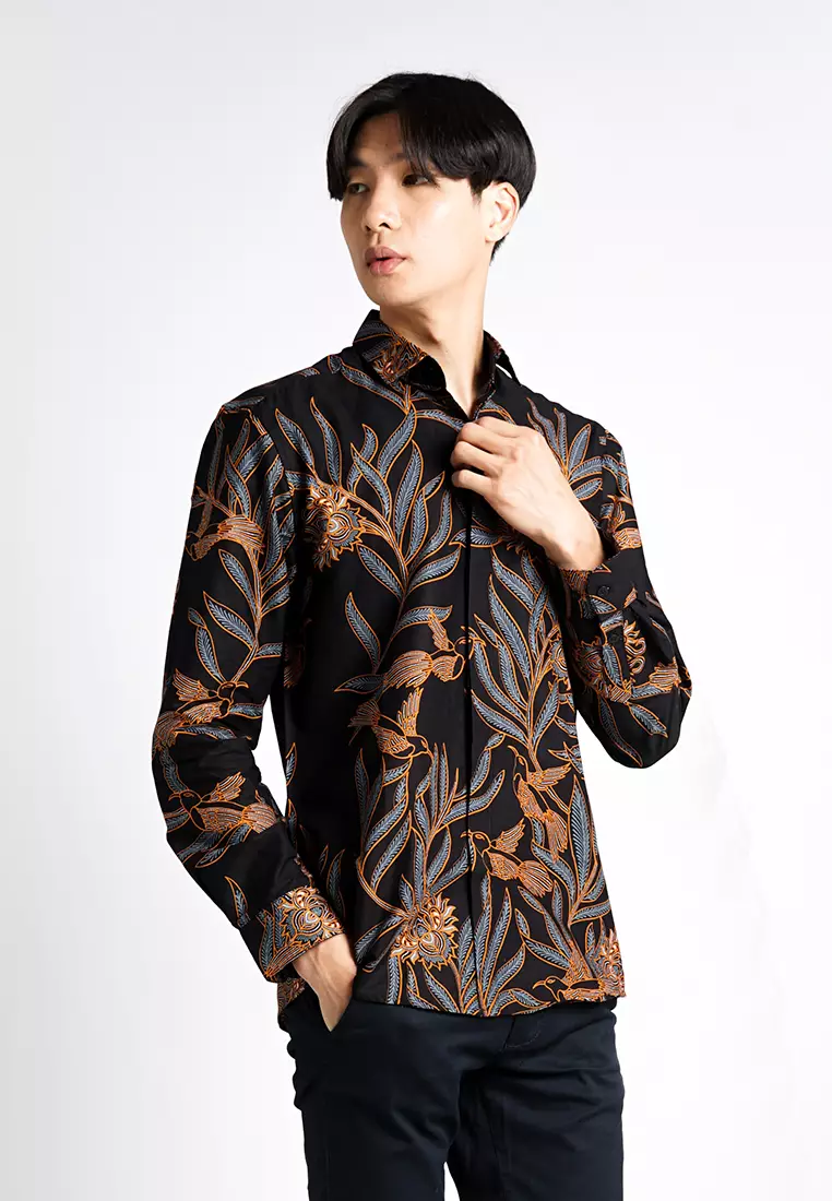 MY AKSA BATIK PRIA KEMEJA PANJANG OLIVER OLIV