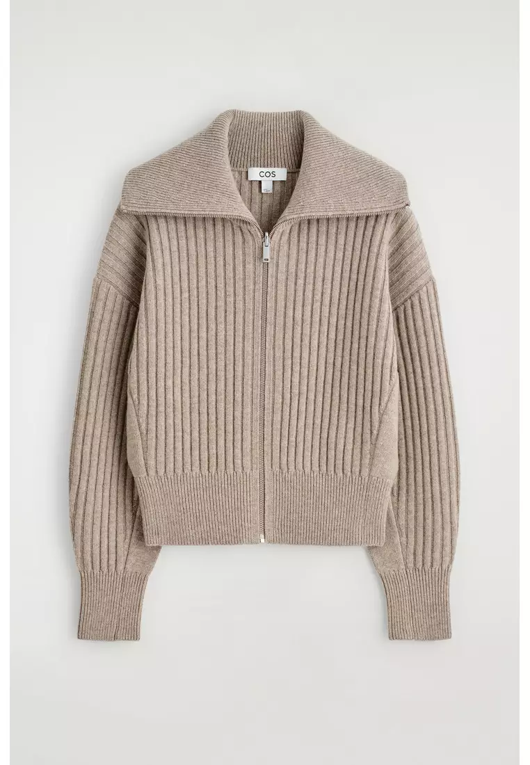RIBBED MERINO WOOL JACKET