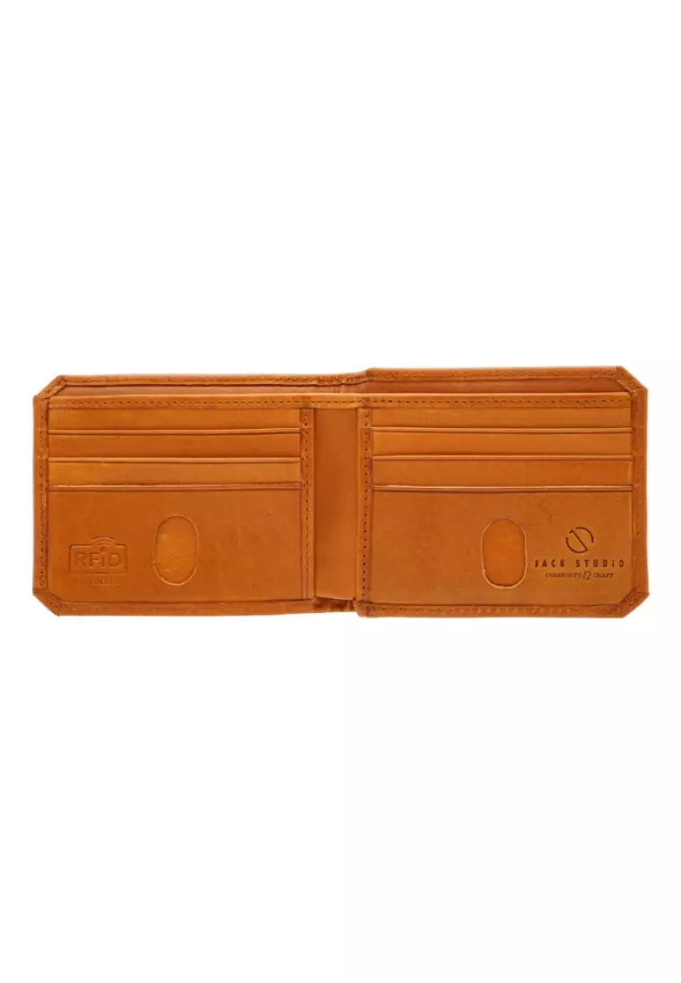 Jack Studio Vegetable Tanned Leather RFID Bifold Wallet JWC 30856