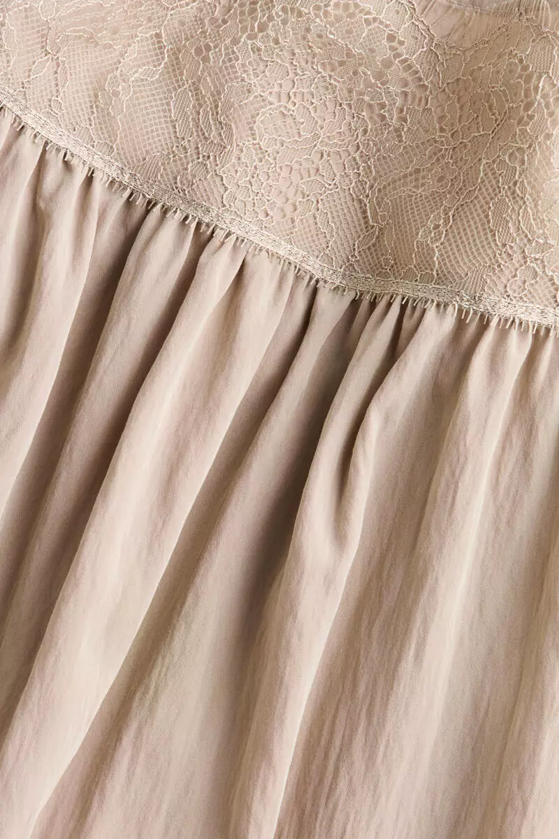 Lace-inset strappy dress