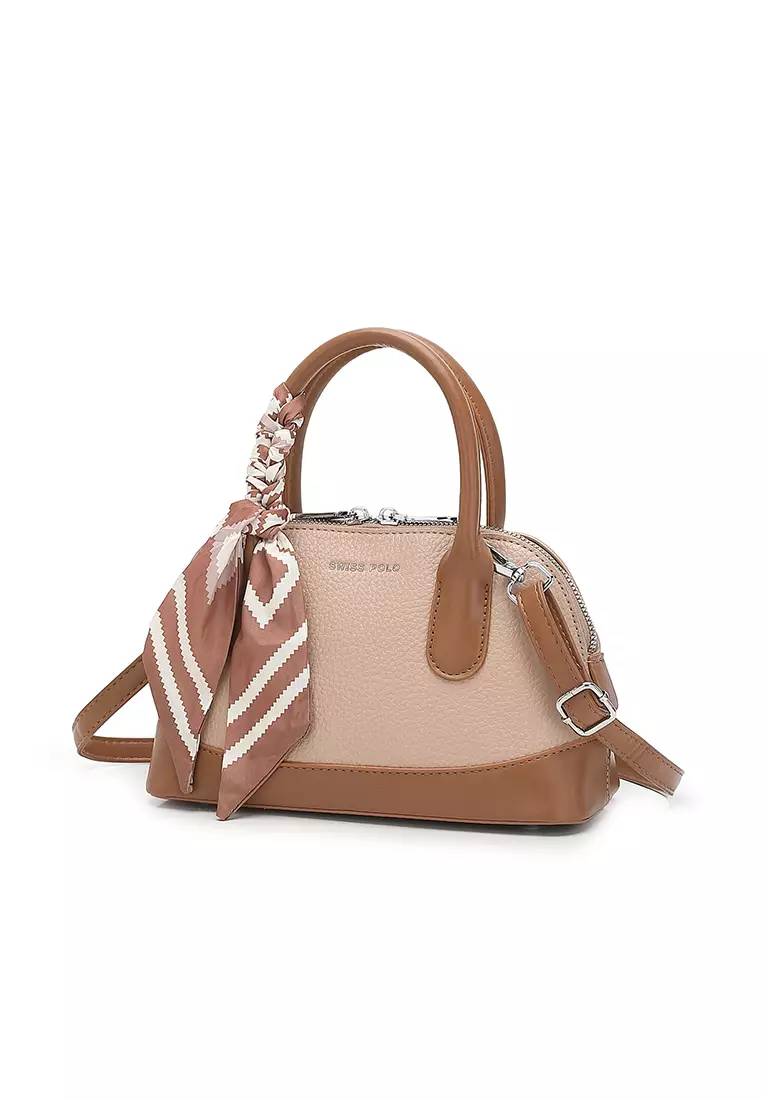 Women's Top Handle Bag / Sling Bag / Crossbody Bag / Shoulder Bag (手拿袋 / 斜孭袋 / 單肩包) - 棕色